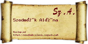Szedmák Aléna névjegykártya